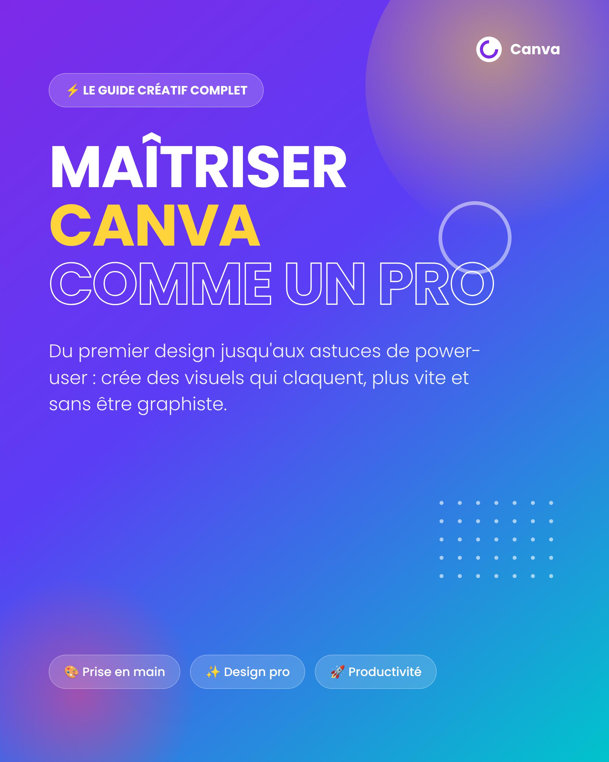 Couverture du guide Maîtriser Canva comme un pro