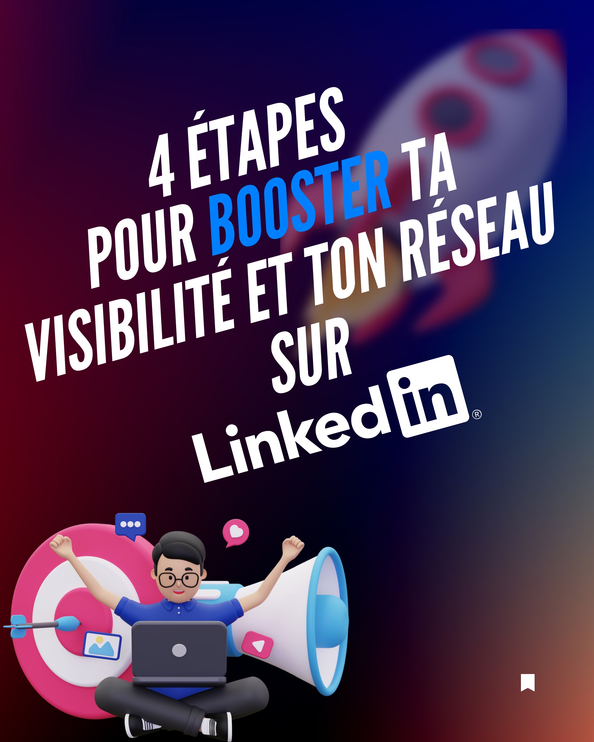 Couverture du guide pour booster sa visibilité sur LinkedIn